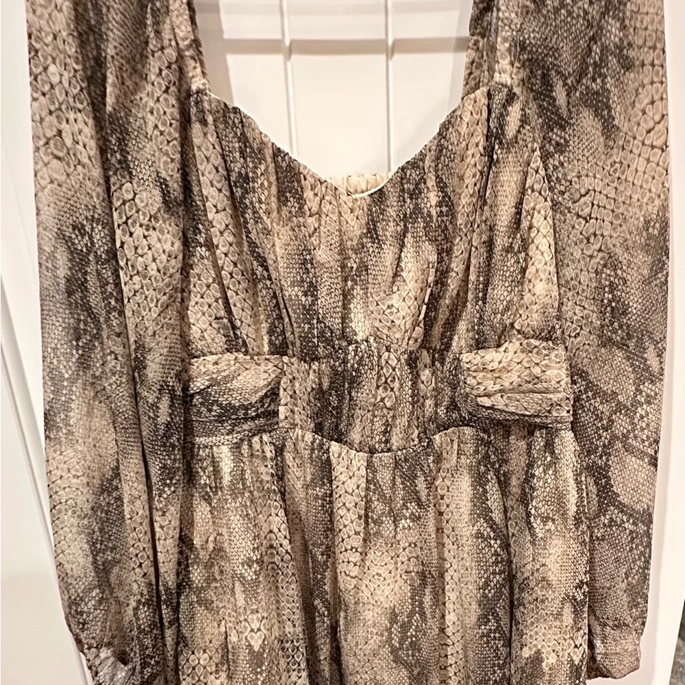 Express Snake Print Midi Dress